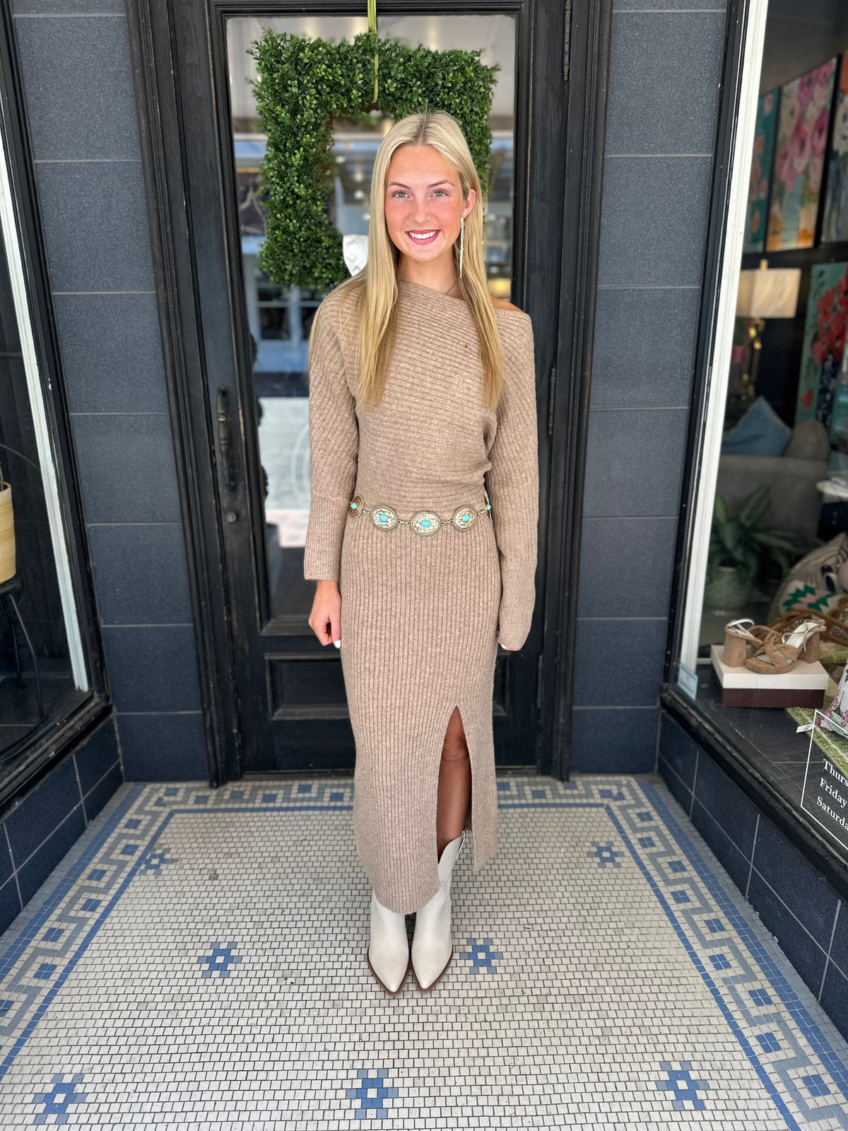 Latte Midi Sweater Dress