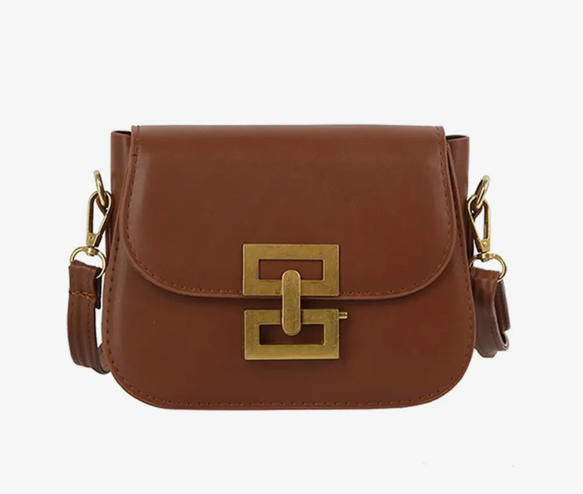 Gold Metal Crossover Purse