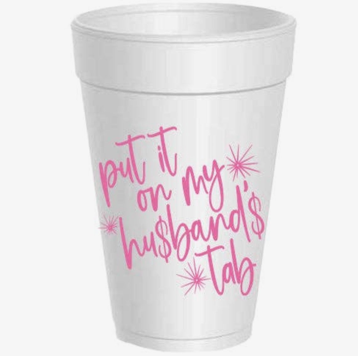 Put it on my husbands tab