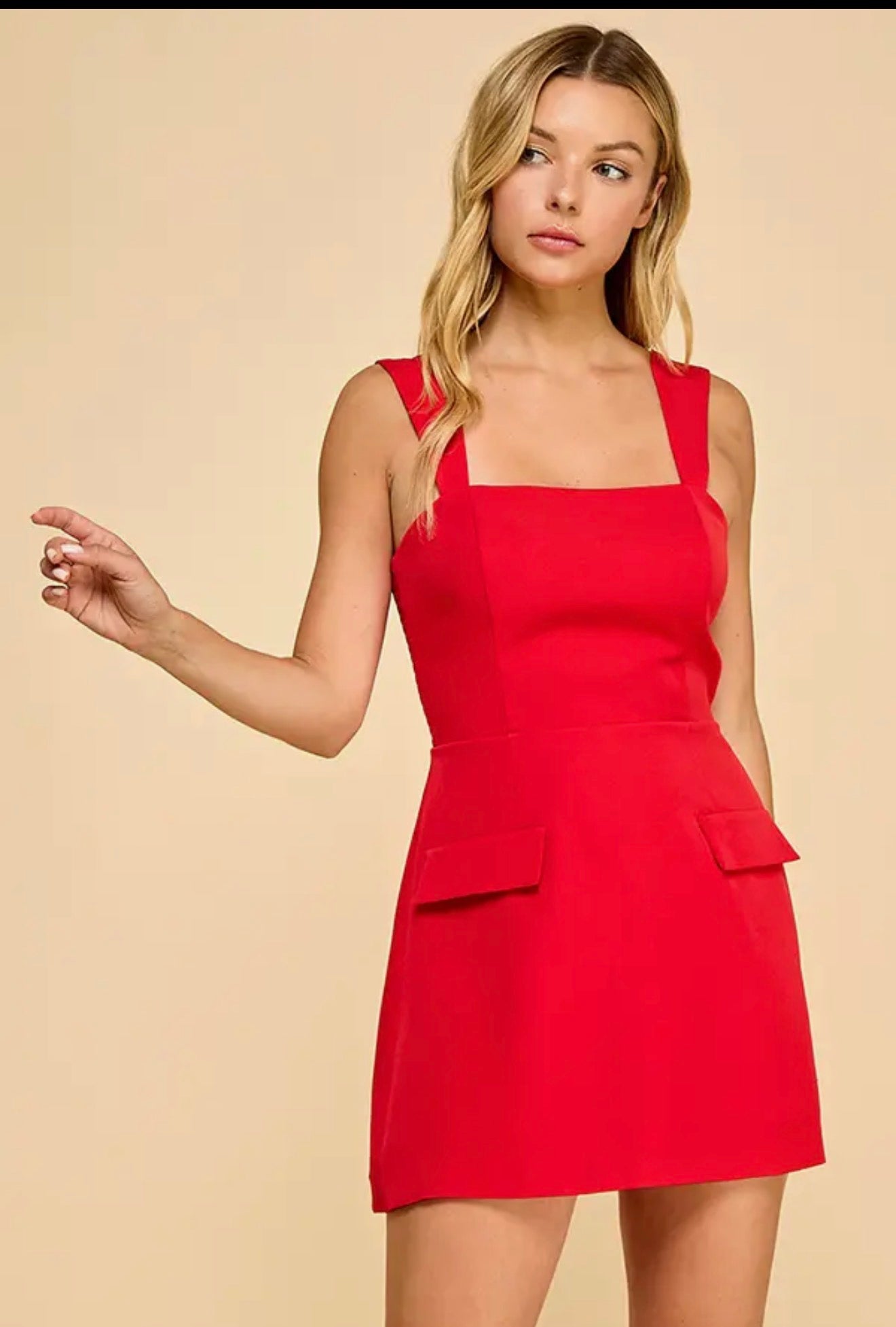 Red mini skort dress