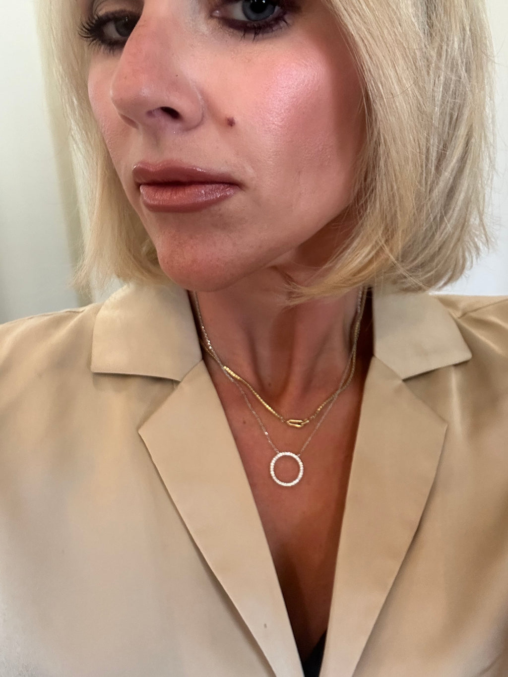 Open Pave Circle Necklace