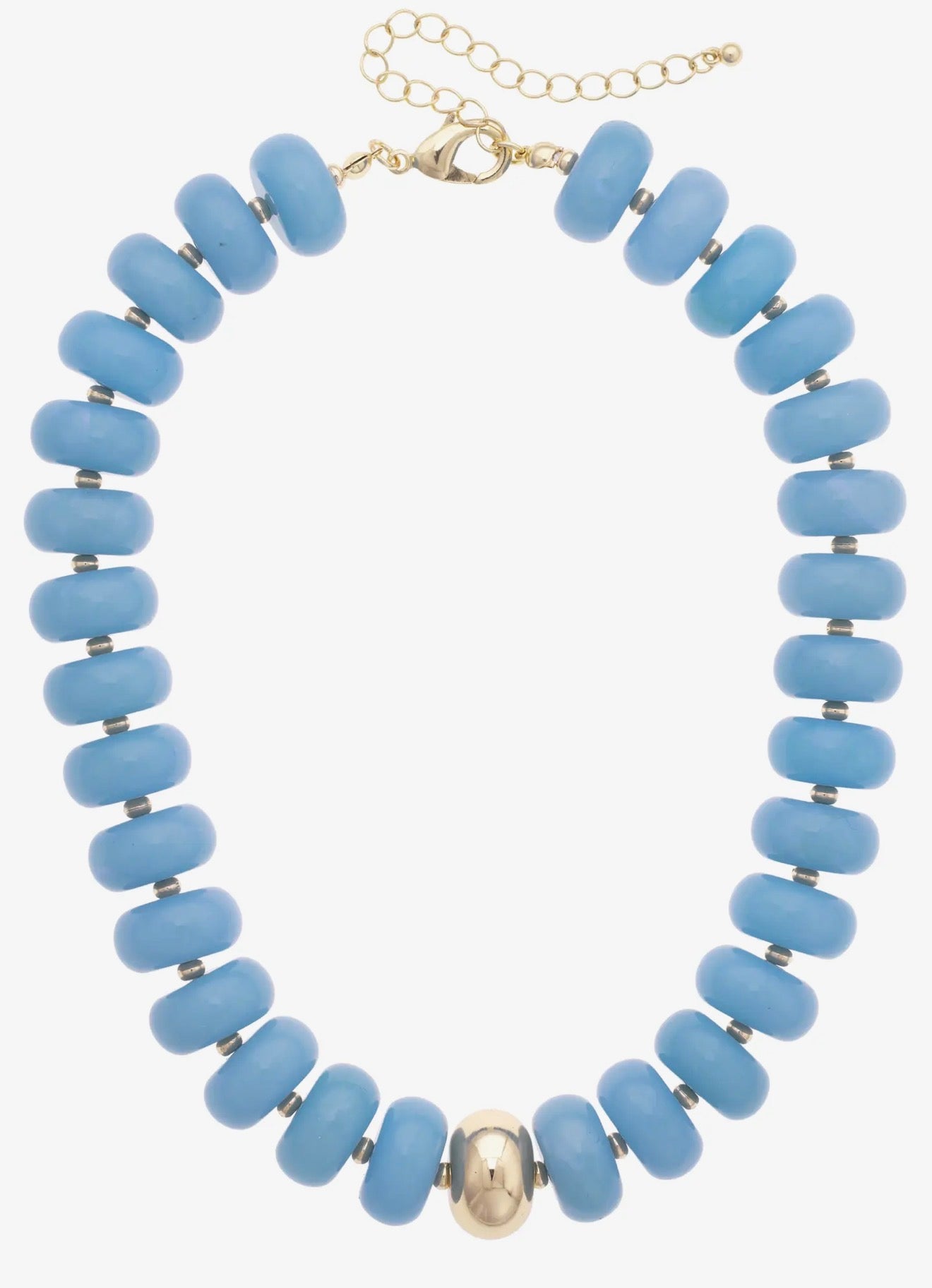 Blue beaded necklace