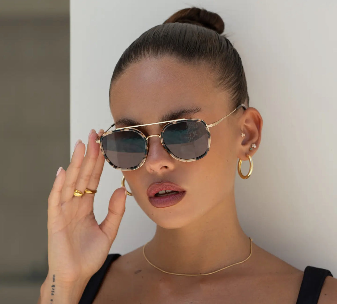 Weston Milky Tortoise Freyr Sunglasses
