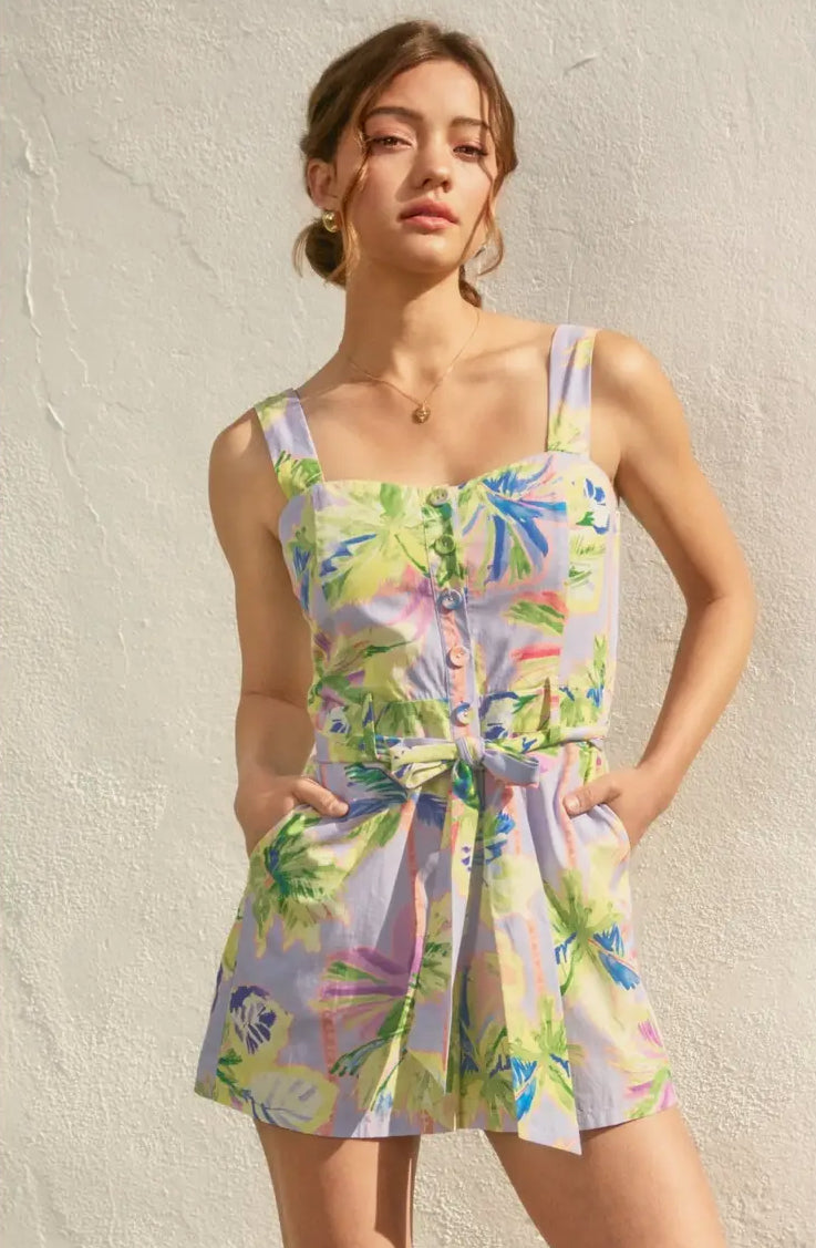 Lavendar Tie Romper