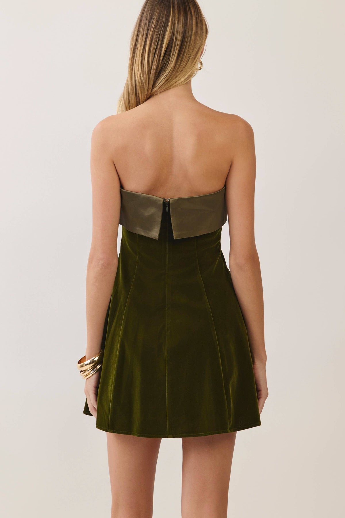 Strapless Velvet Dress
