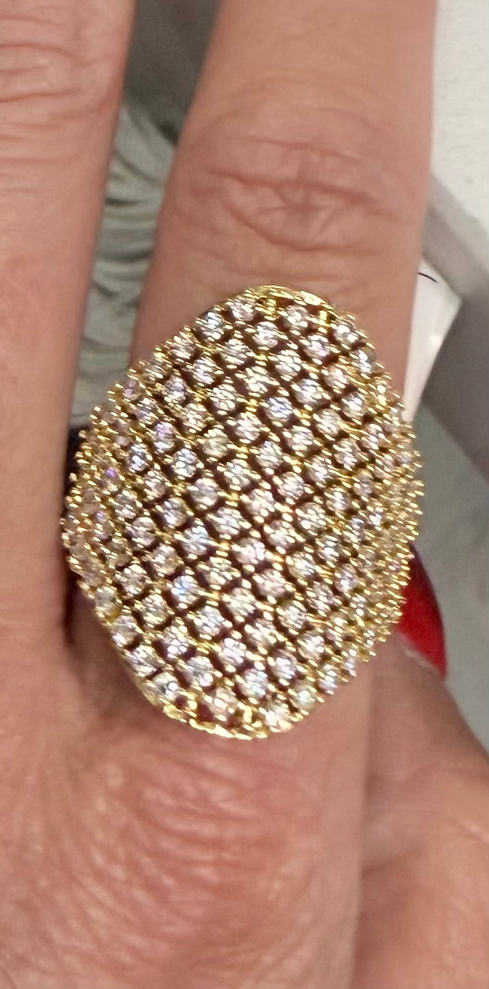 Pave diamond ring