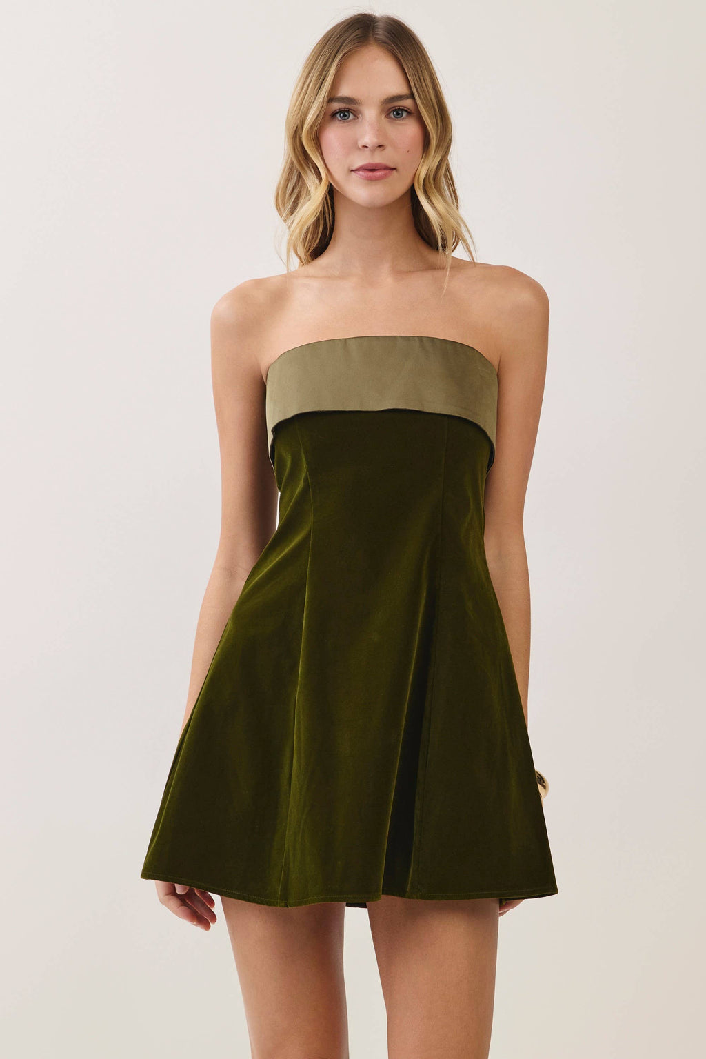 Strapless Velvet Dress