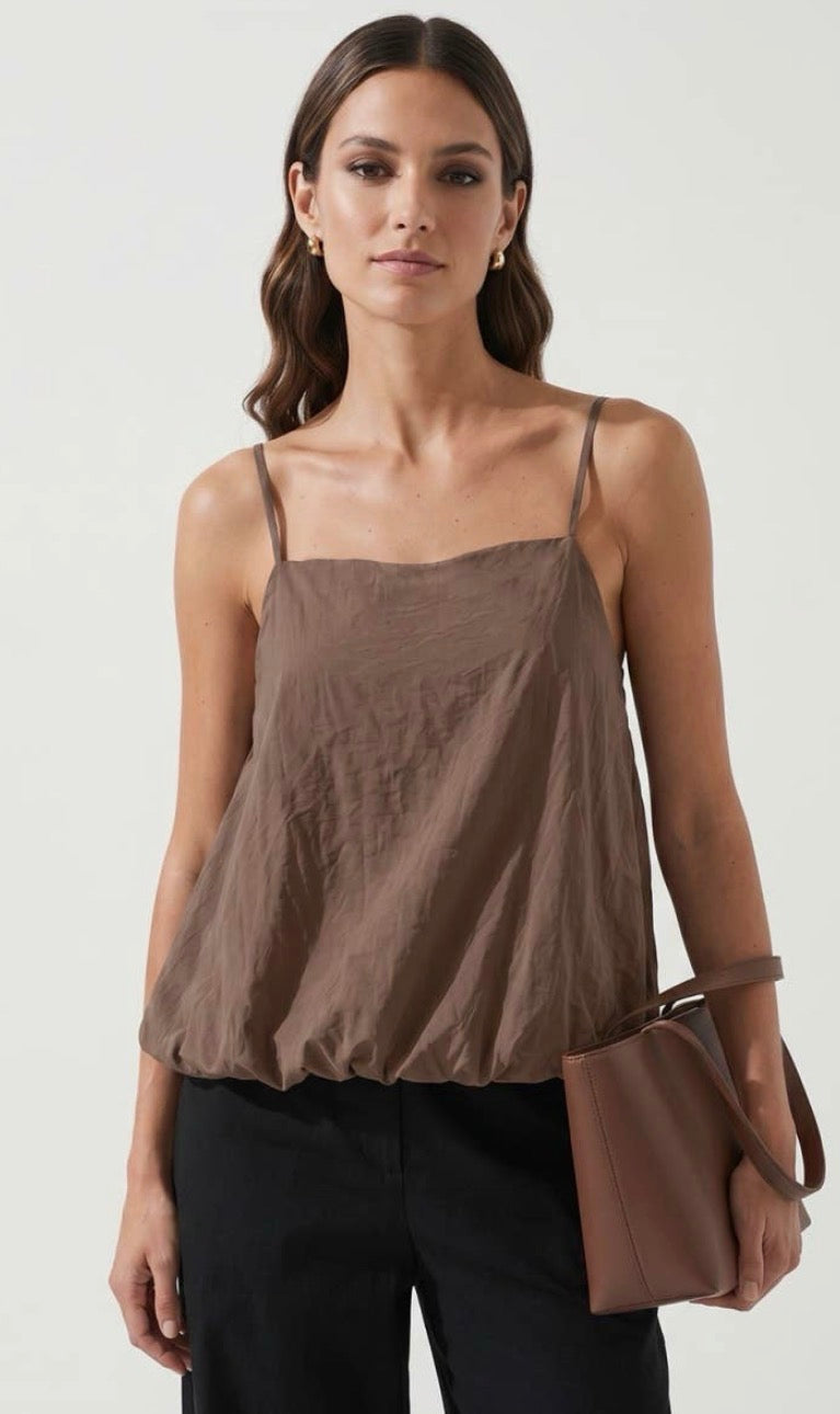 Brown bubble top