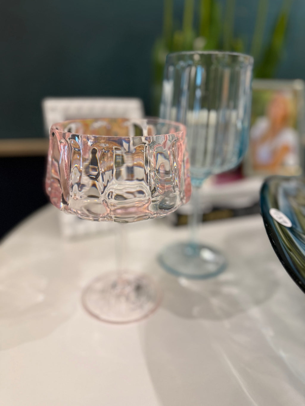 Blue Outdoor Wine Glass
