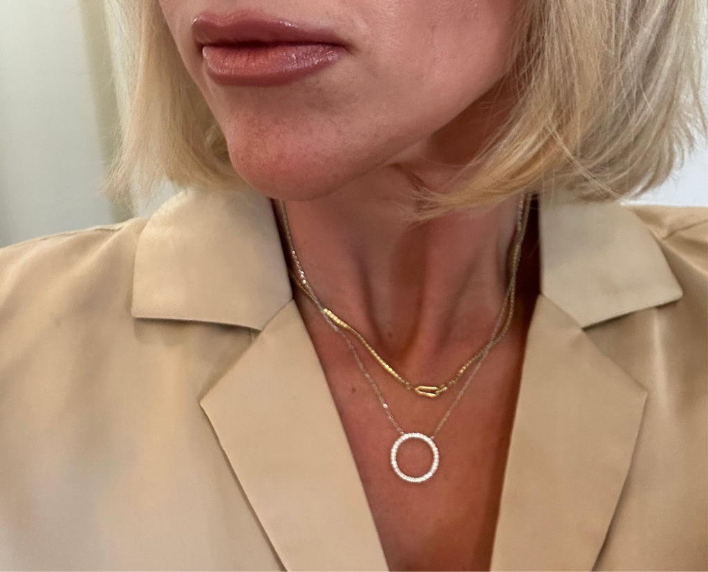 Open Pave Circle Necklace