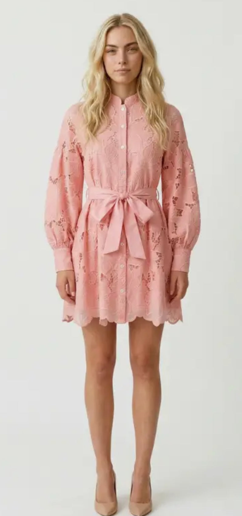 Peach Lace Dress