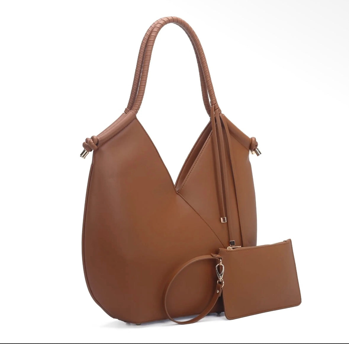 Brown Leather Purse with Wallet