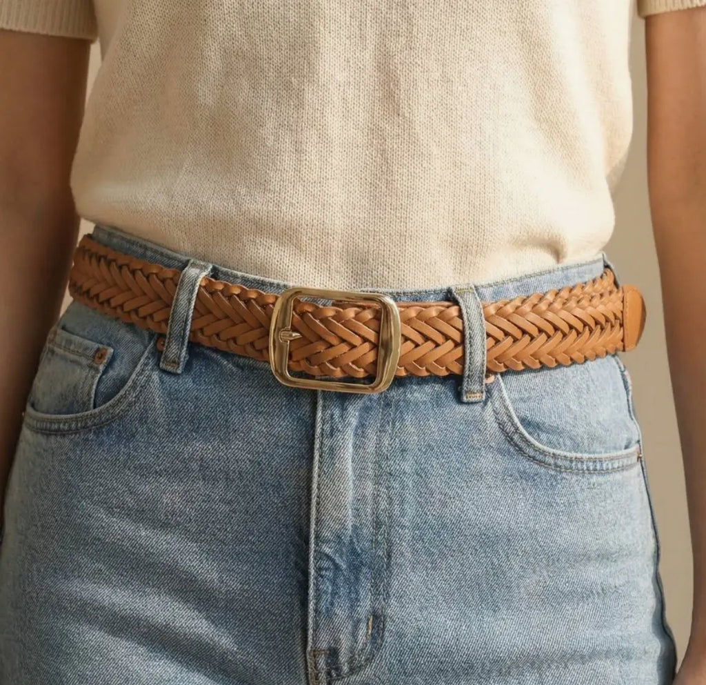 Brown Braided Belt