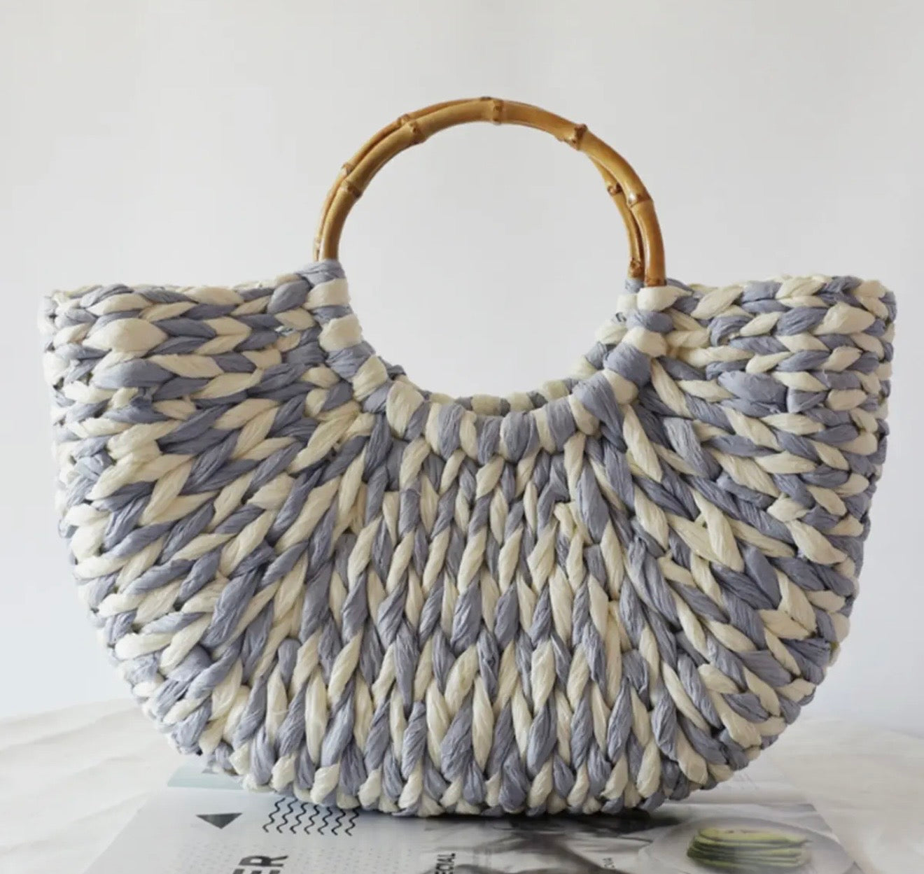 Blue/White Tote