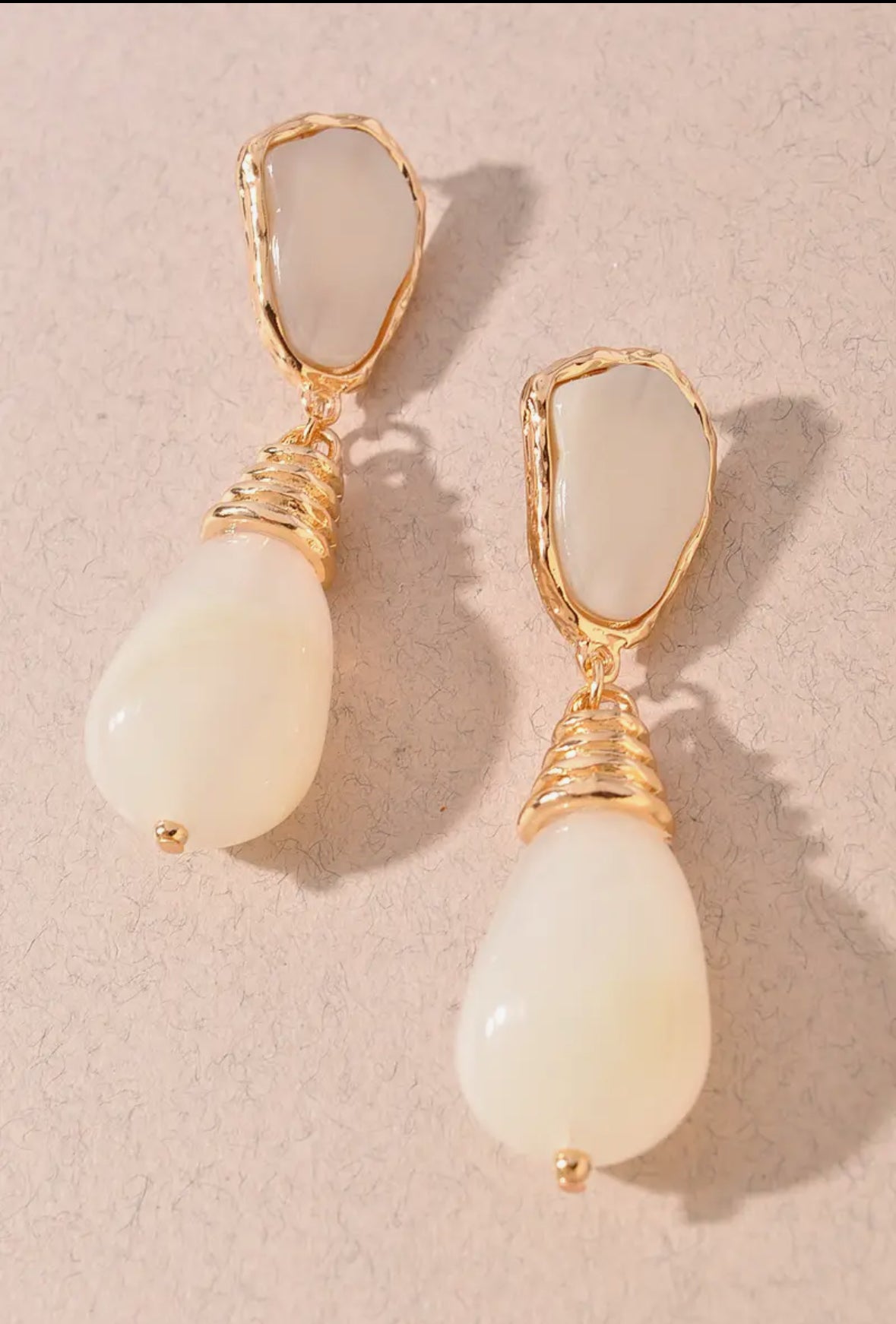 Ivory Beaded Earrings