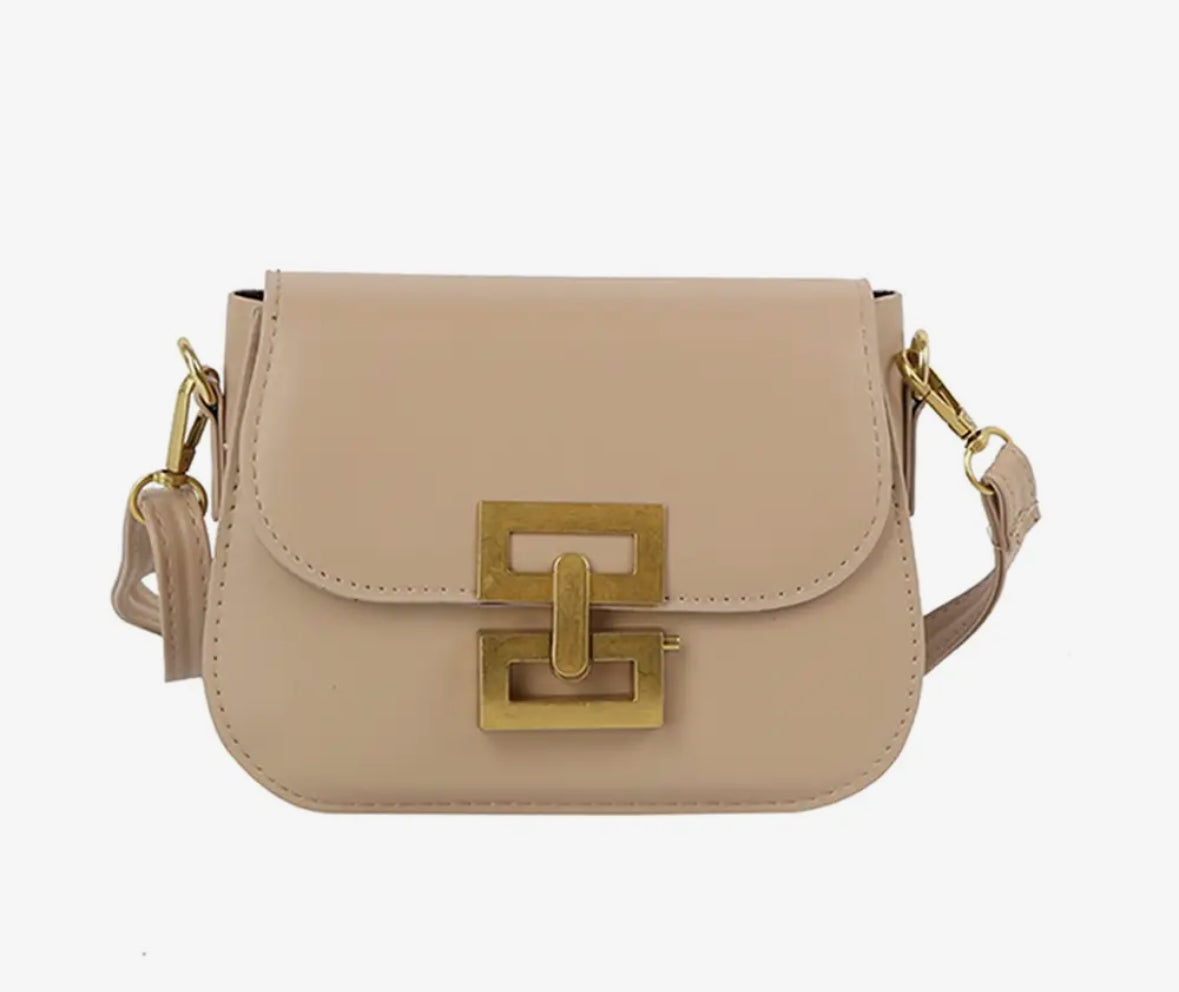 Gold Metal Crossover Purse