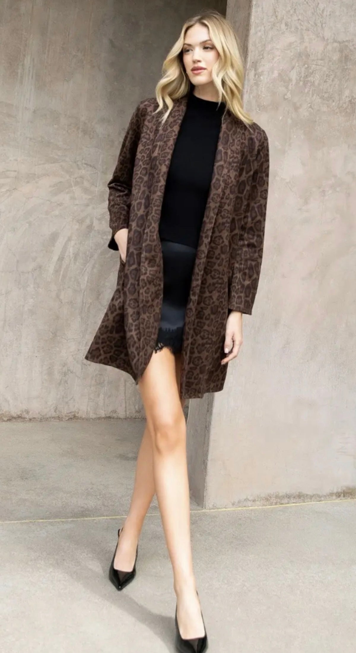 Leopard Suede Jacket