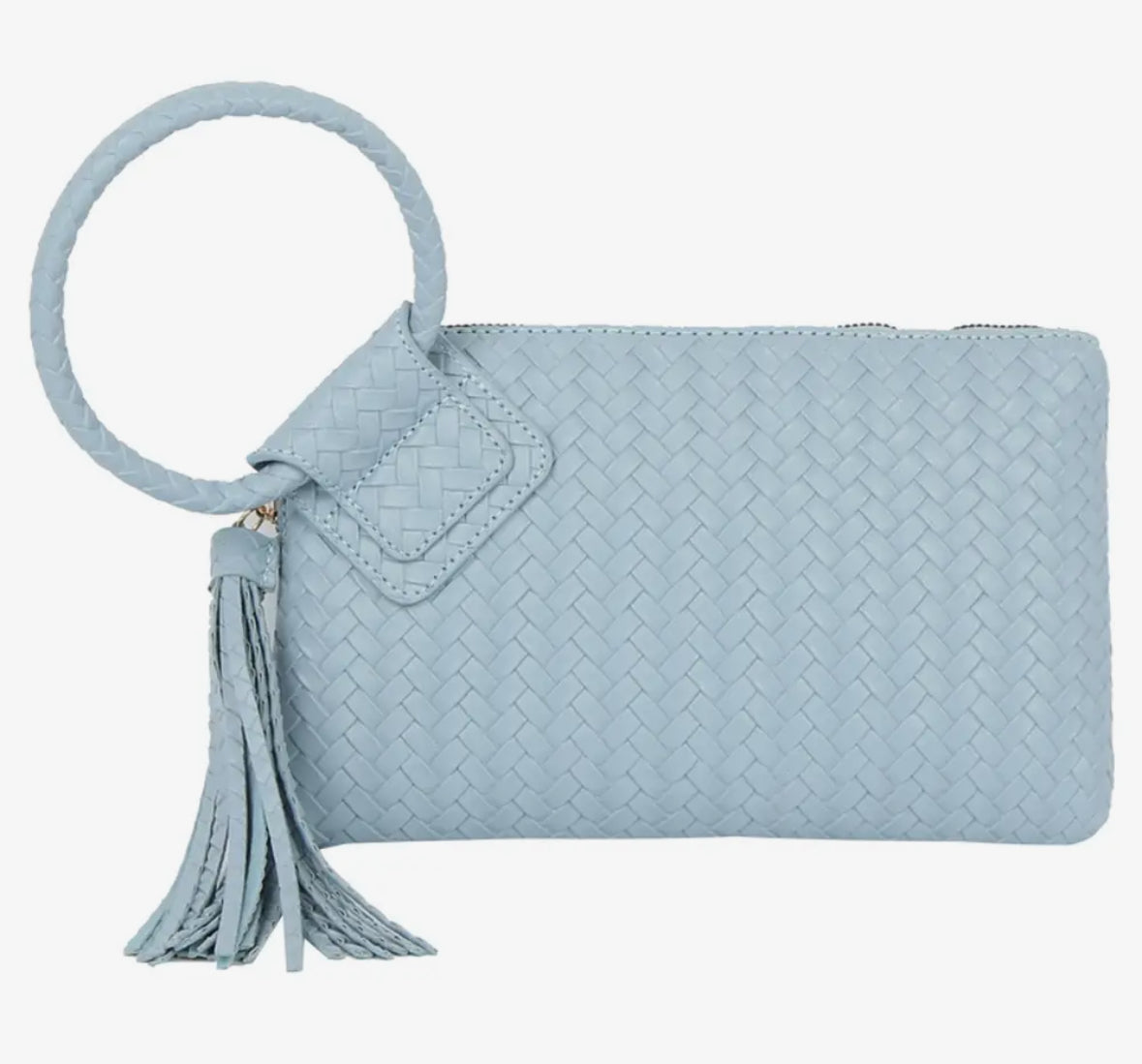 Blue Braided Clutch Purse