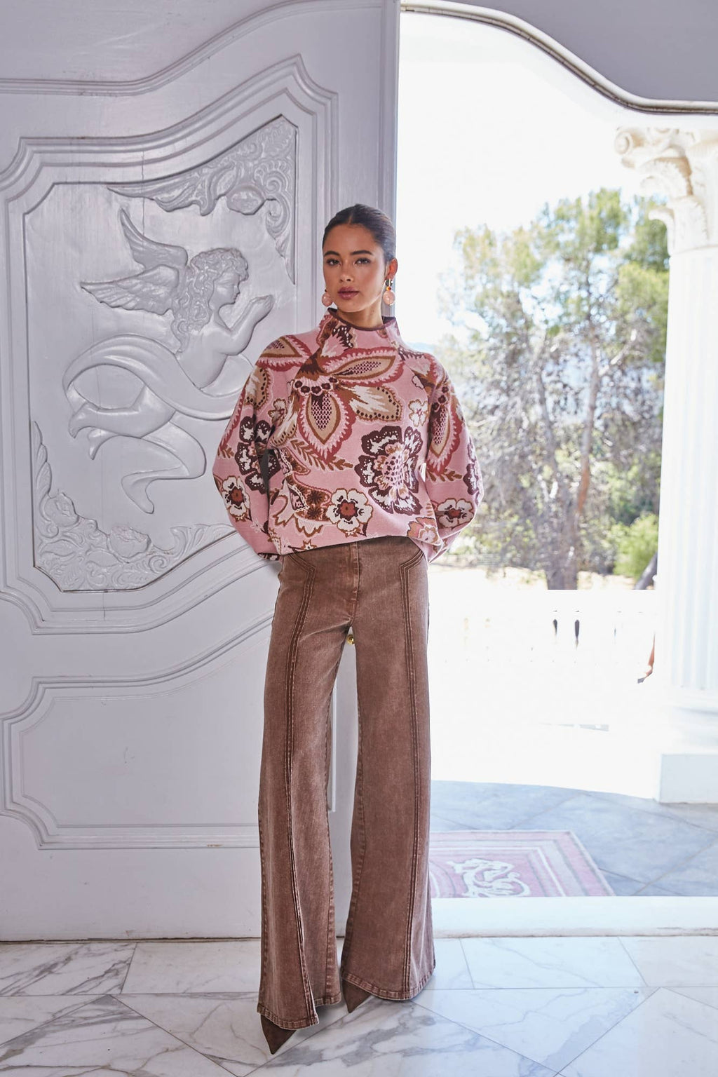 FLORAL & PAISLEY SWEATER