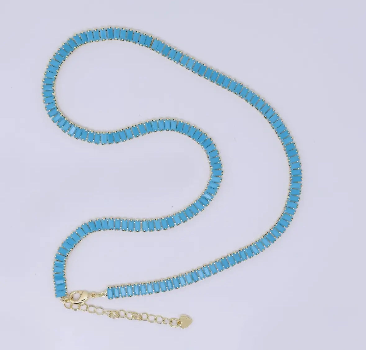Turquoise Tennis Chain Necklace