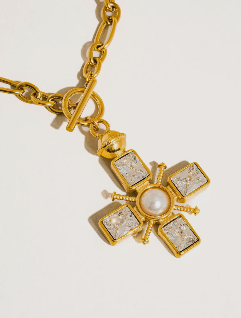 18K Gold Cross Necklace