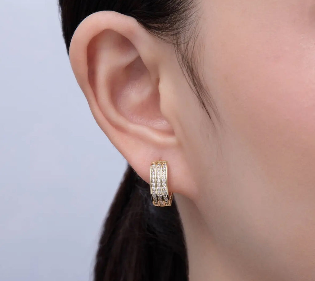 Diamond small hoops