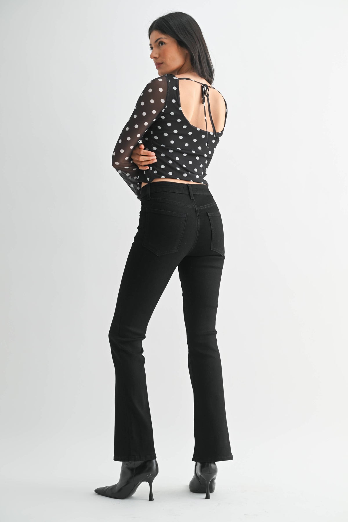 Mid Rise Bootcut Black Pants