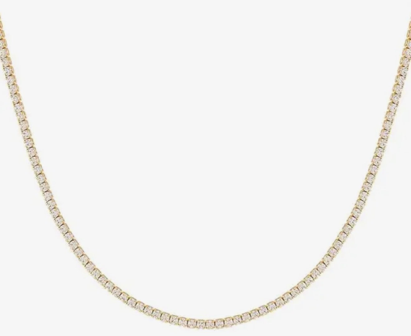 Diamond tennis necklace by Nora James