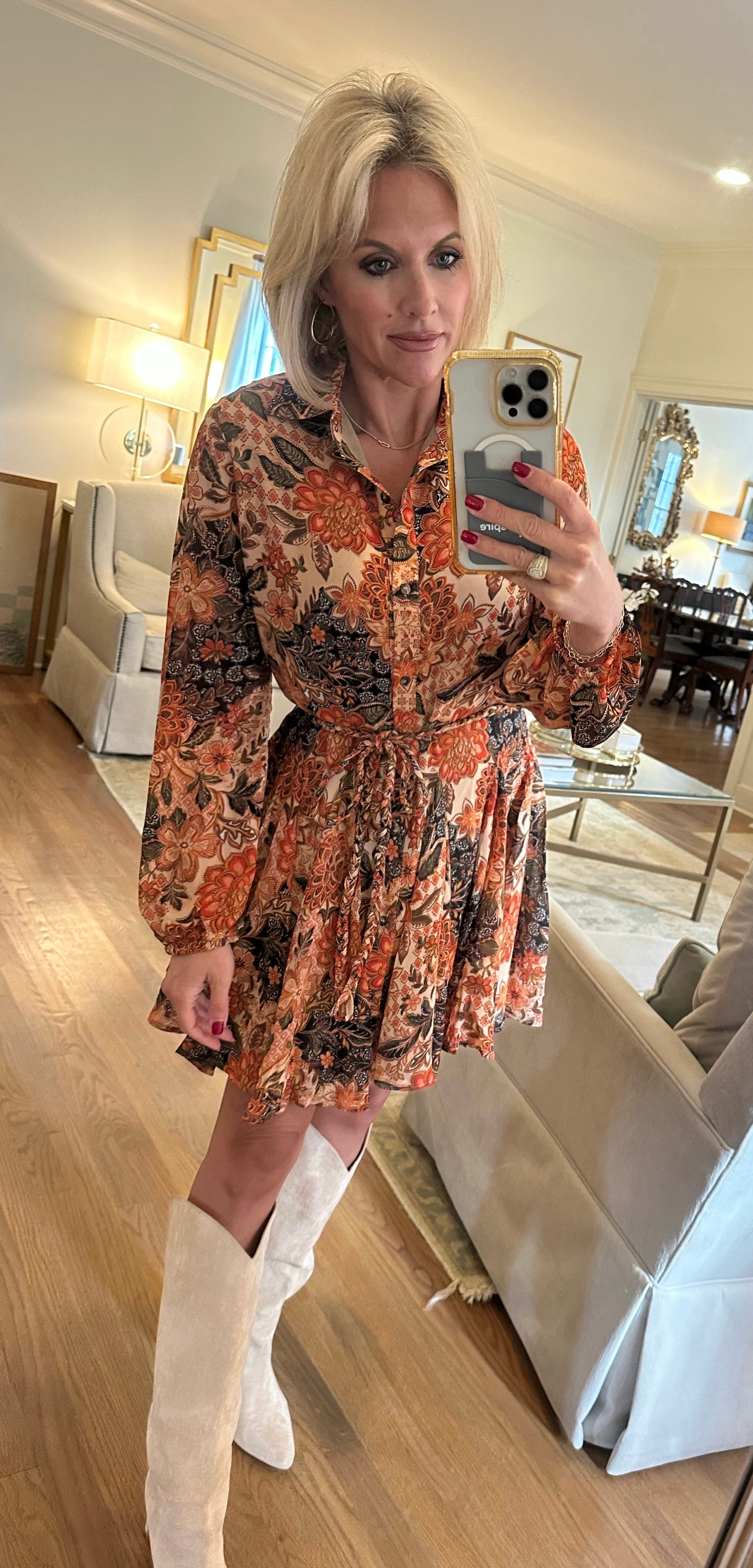Fall Floral Dress