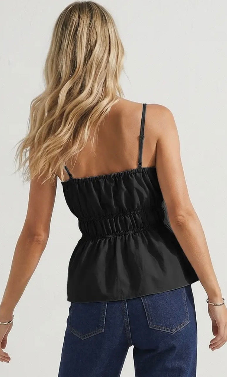 Black belted top