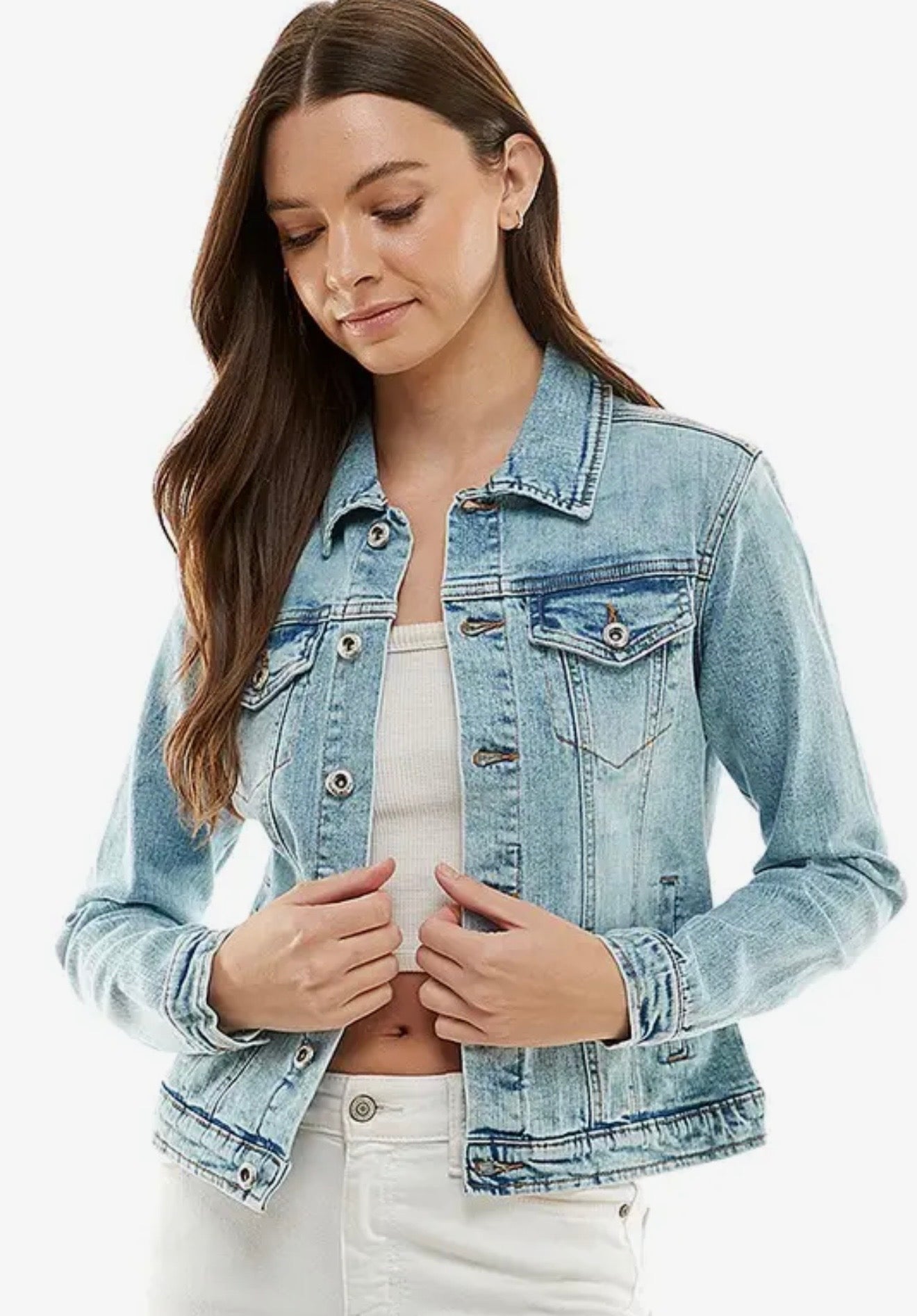 Light wash denim jacket