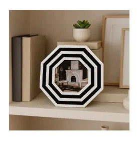 Black and white octagon frame