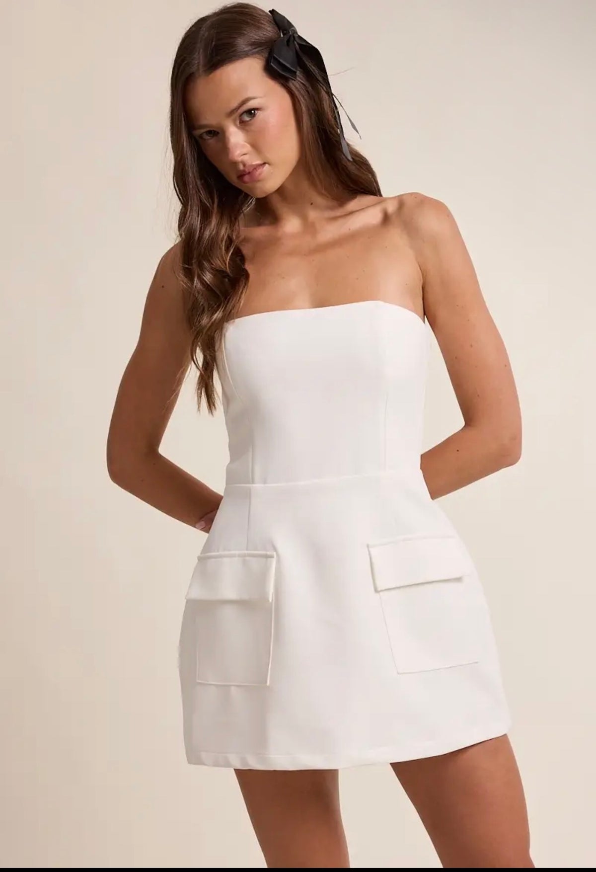 White Strapless Dress