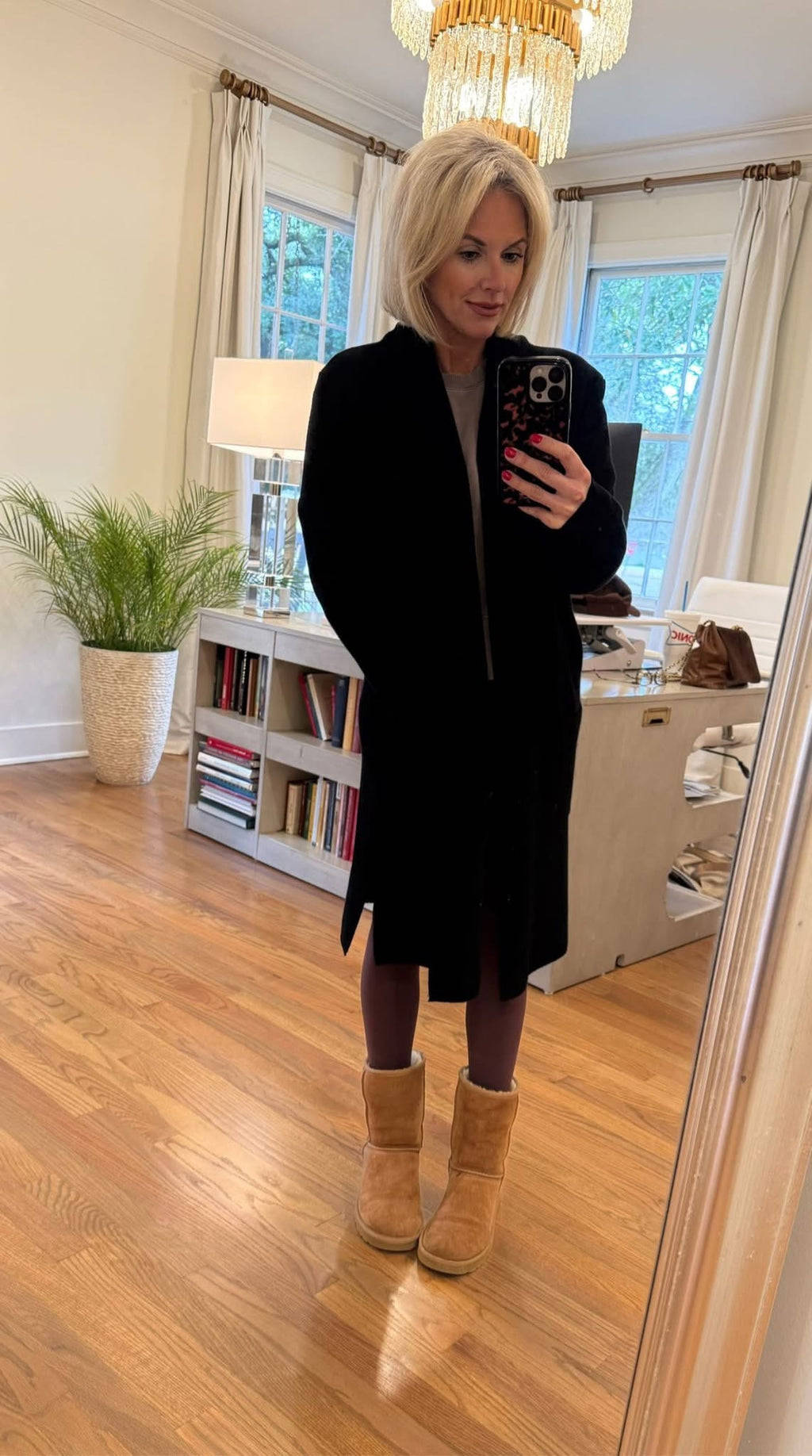 Long Black Cardigan Sweater