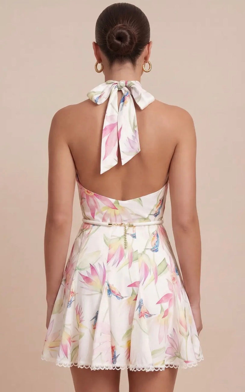 Halter floral dress