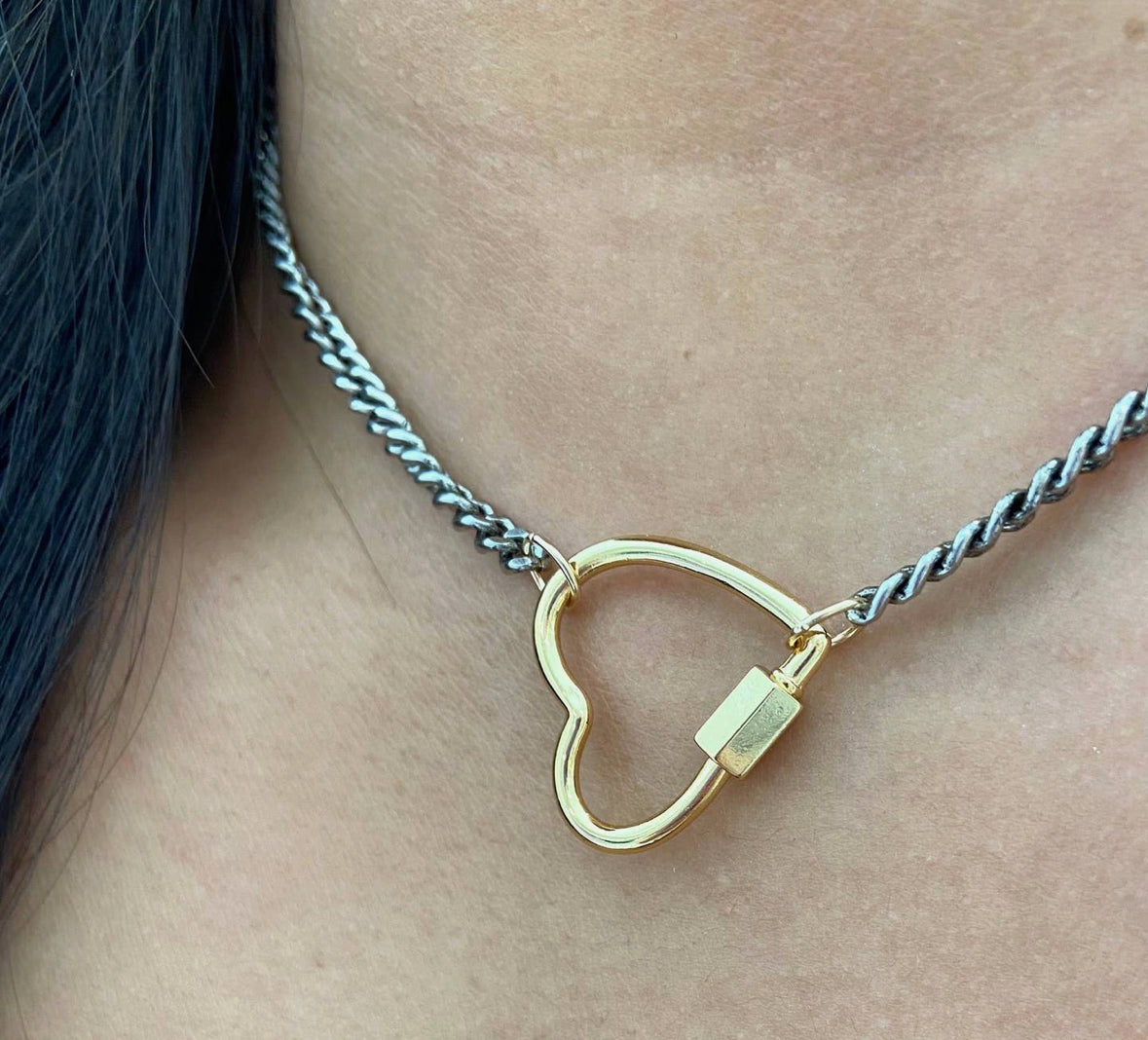 Nora James heart necklace