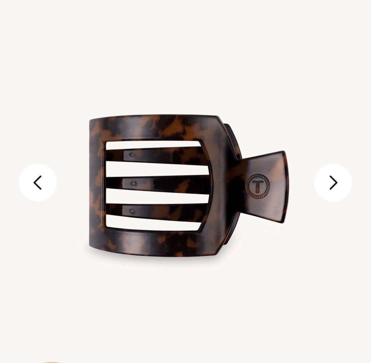 Teleties Square Classic TORTOISE flat hair clip