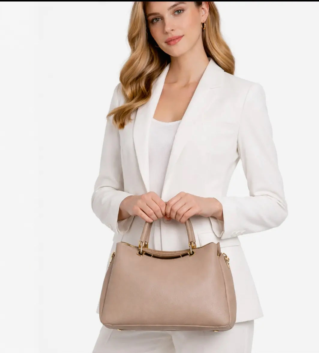 Taupe Satchel