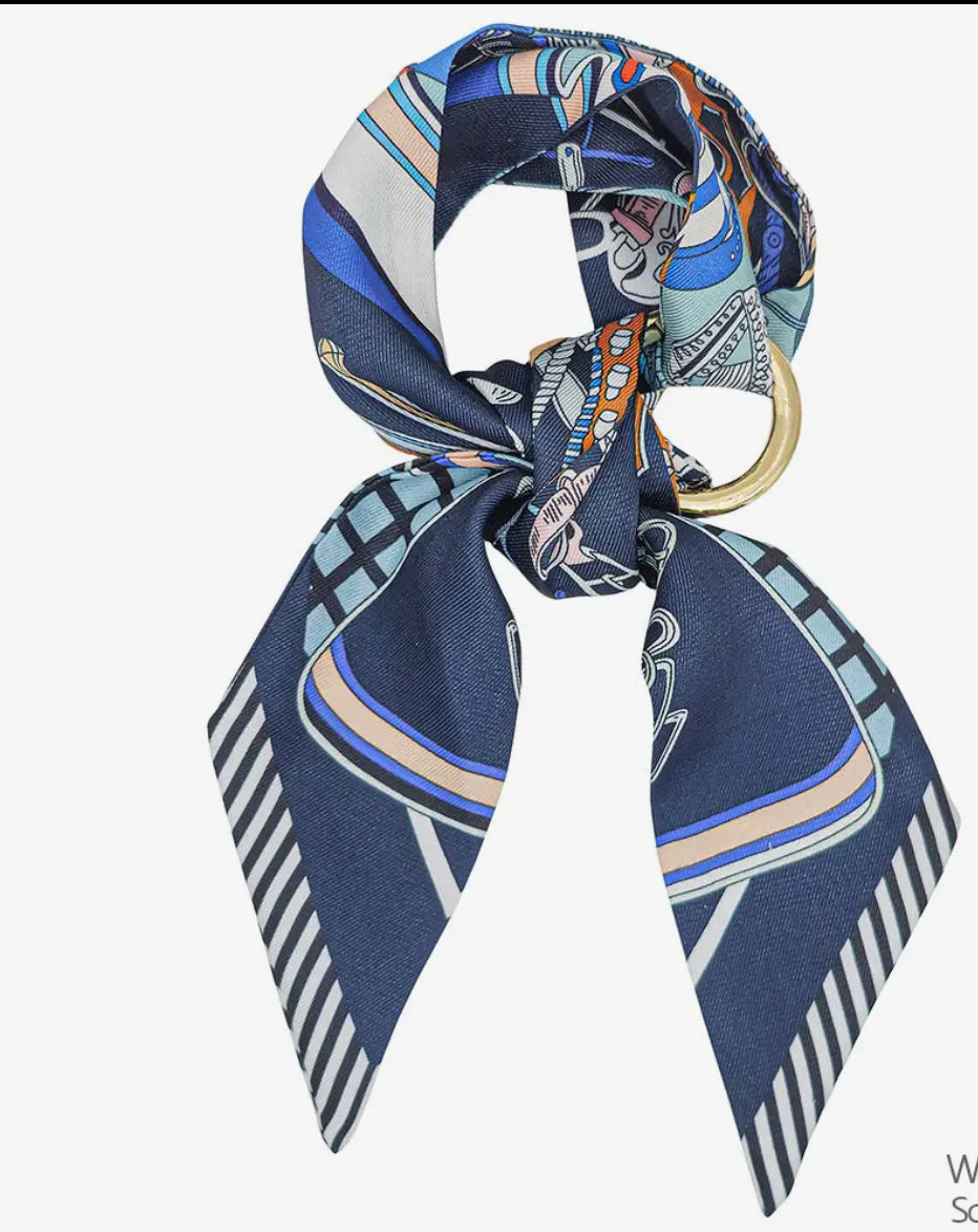 Navy Scarf Bracelet