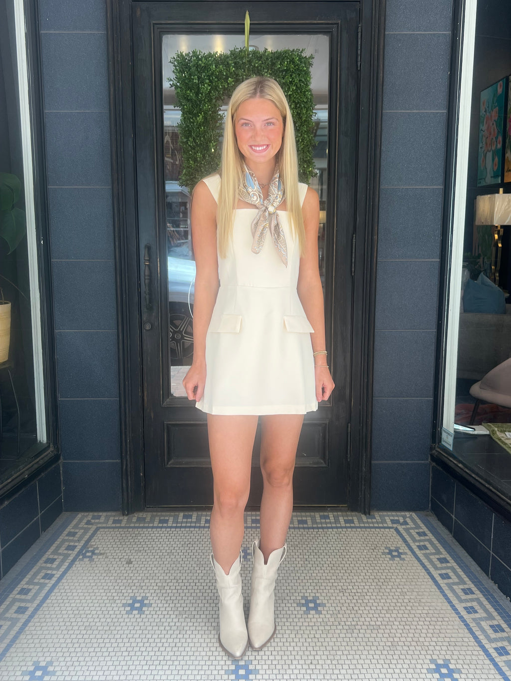 Ivory Mini Dress