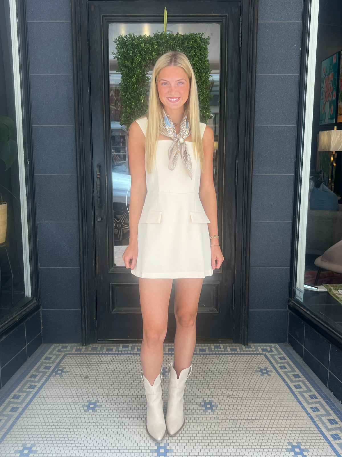 Ivory Mini Dress