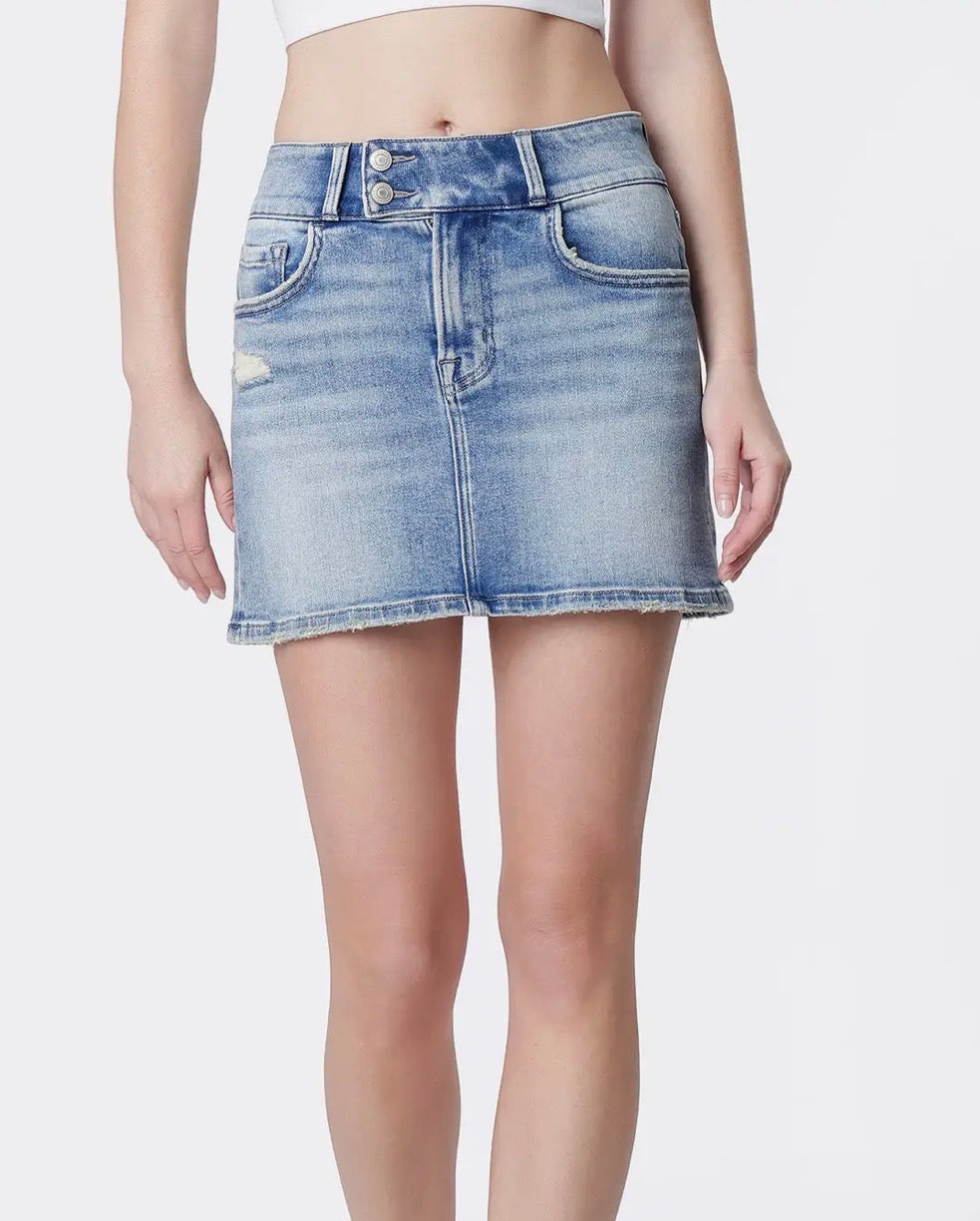 Mid Rise Denim skirt