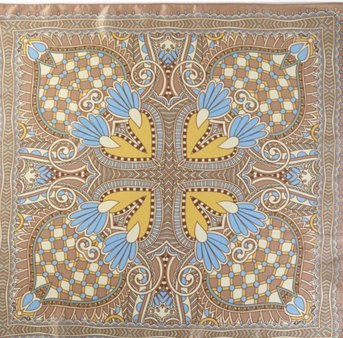 Bohemian Powder Blue Print Scarf
