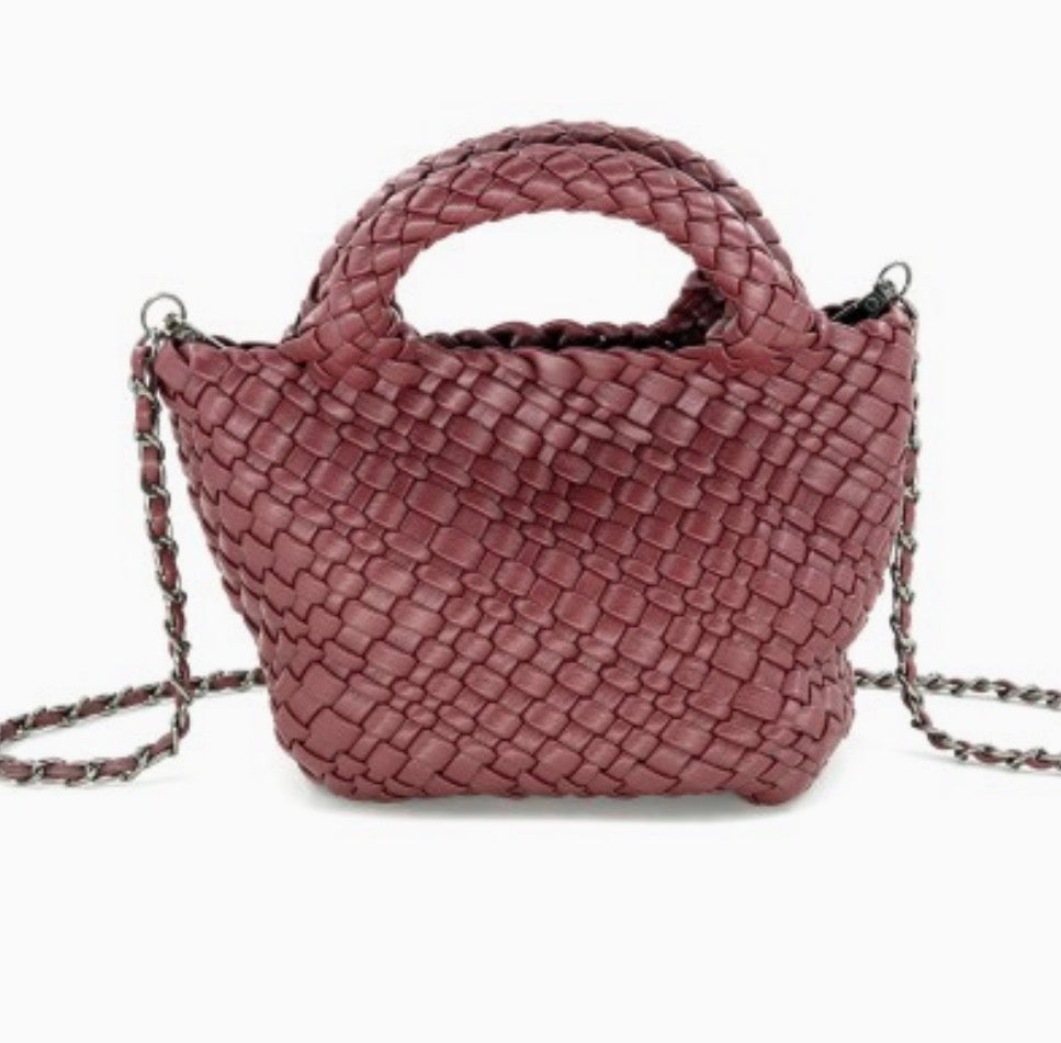 Maroon Woven Small Purse