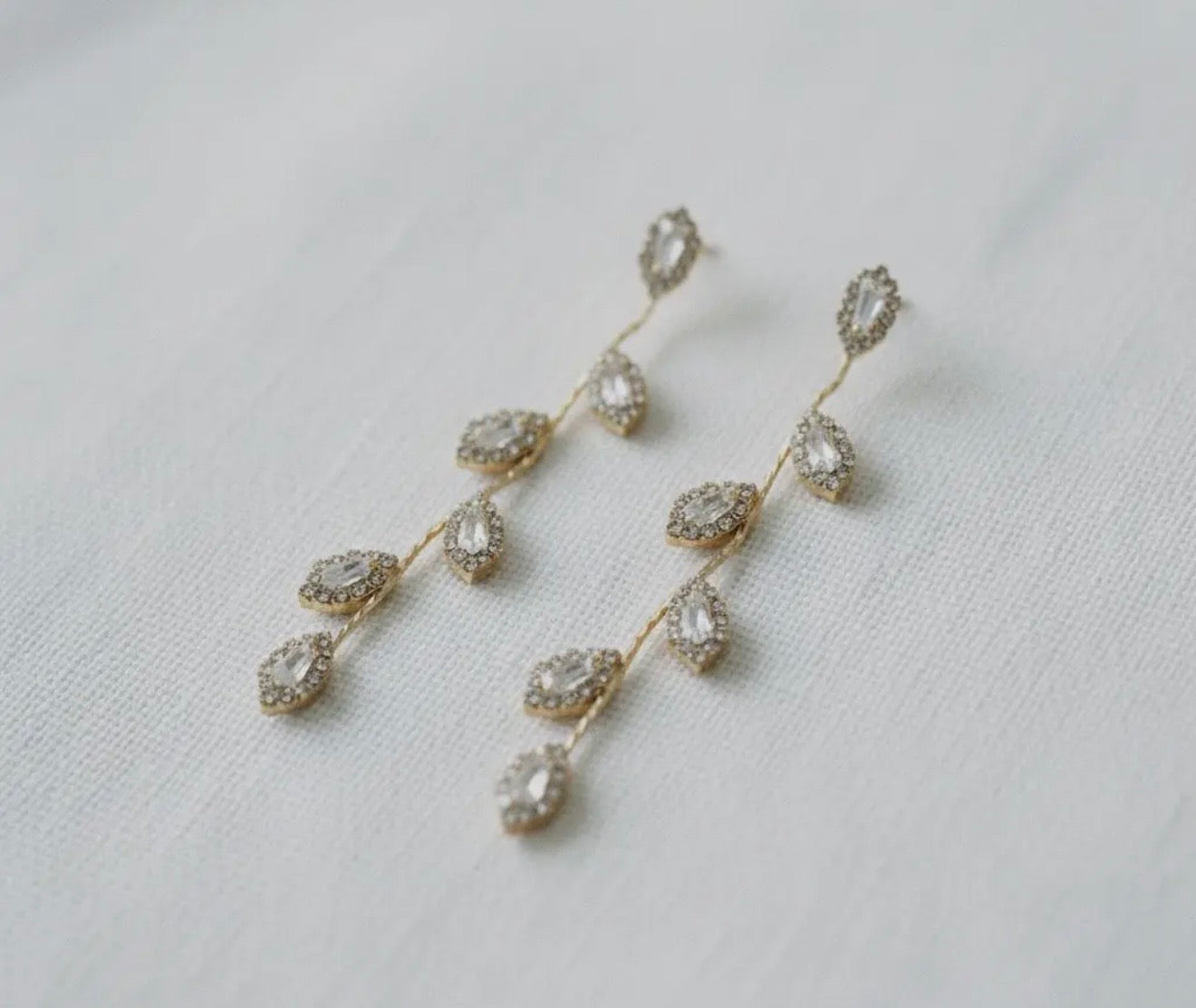 Elegant Long Leaf Dangle Earrings