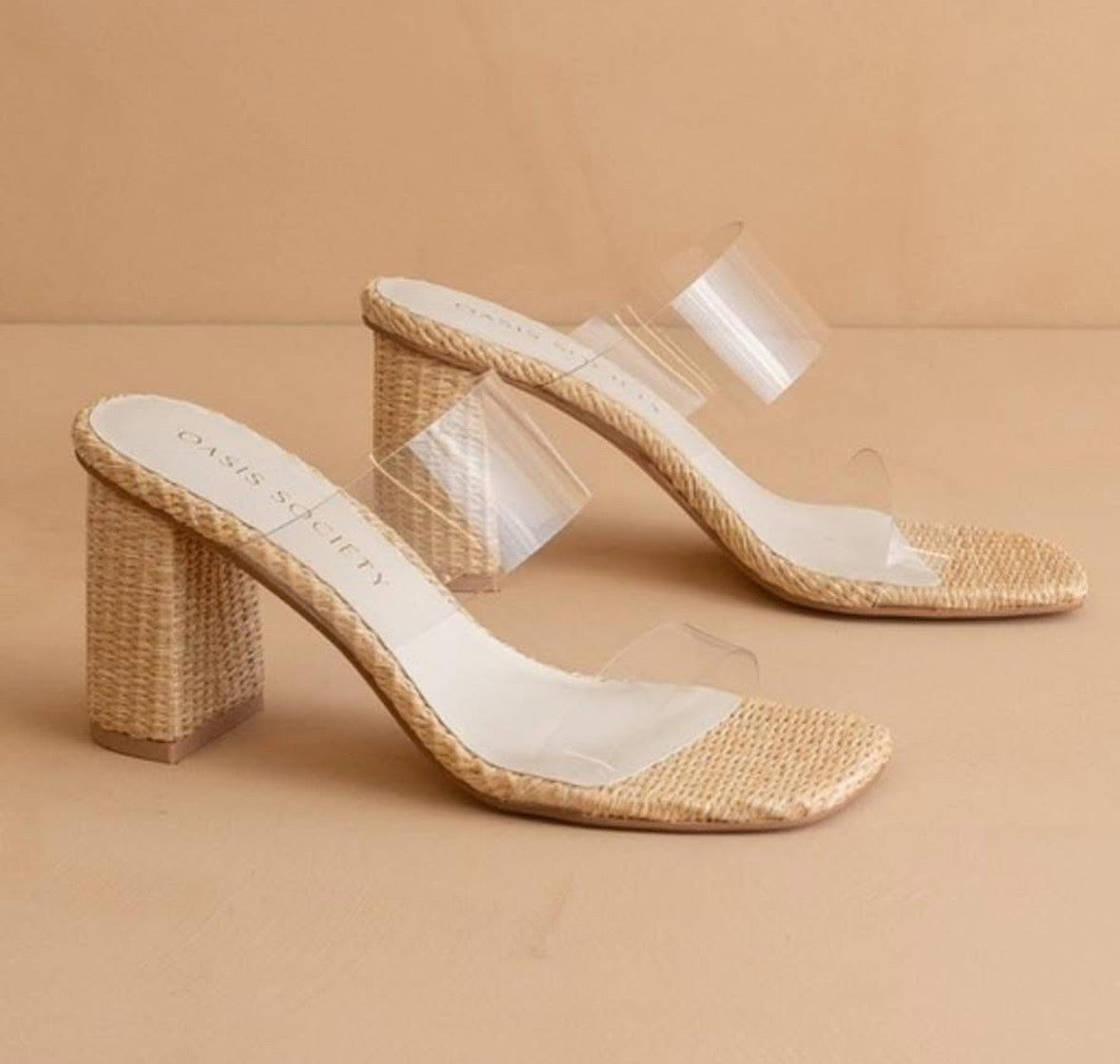 Clear Jute Heels