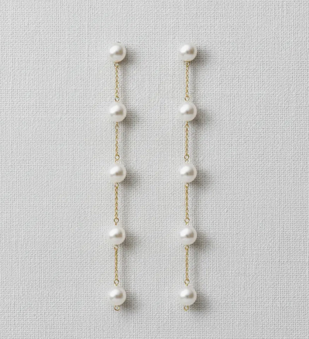 Pearl Tassel Drop Earrings