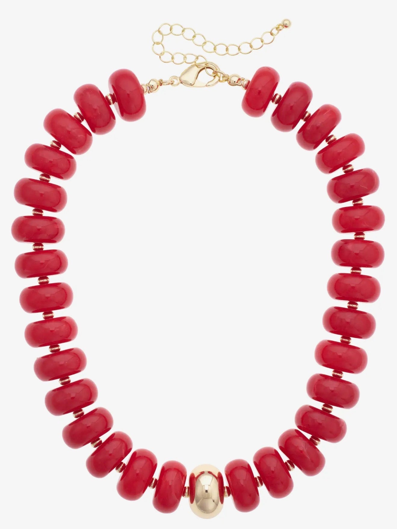 Red beaded necklace