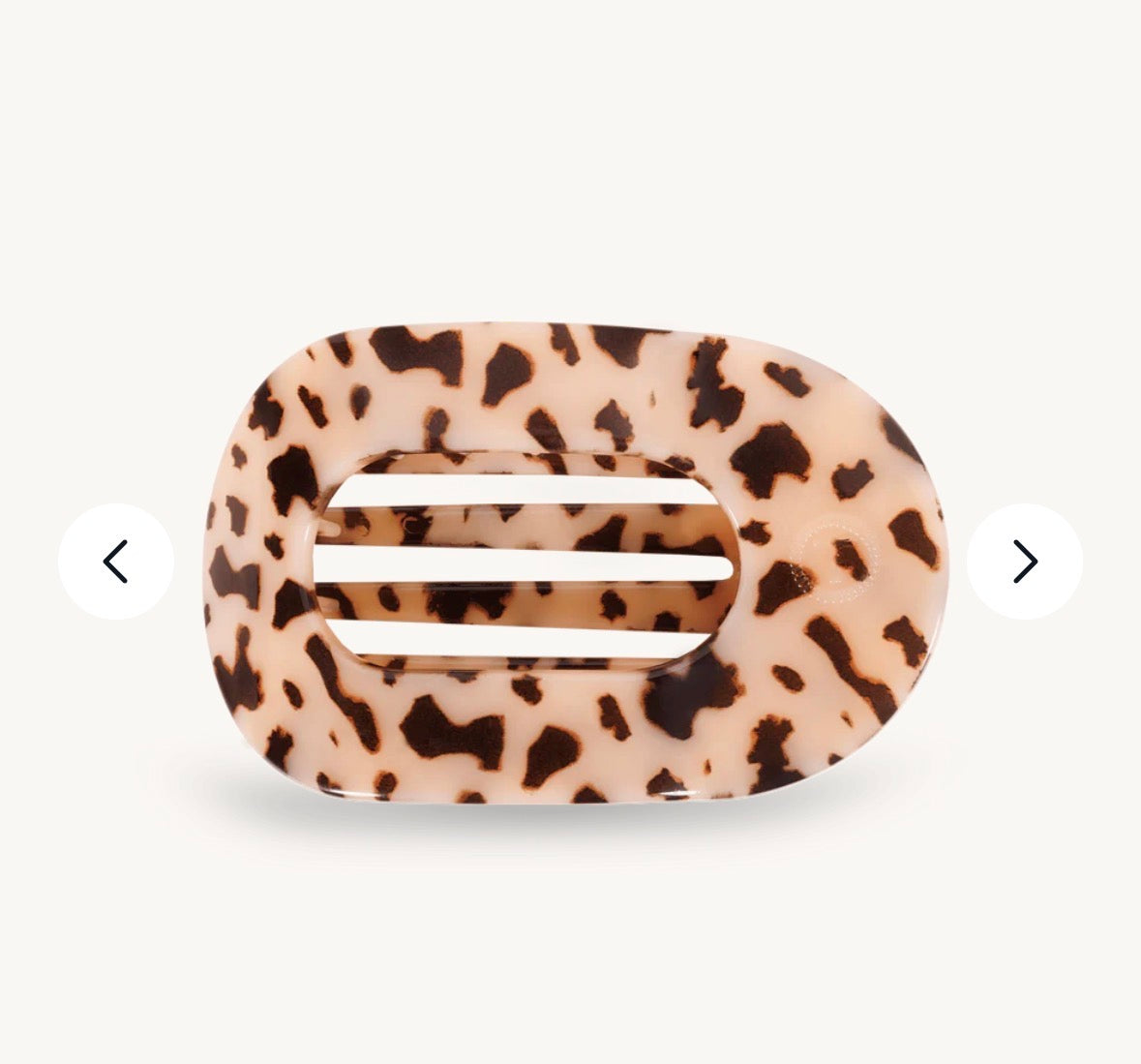 Teleties Round BLONDE tortoise flat hair clip
