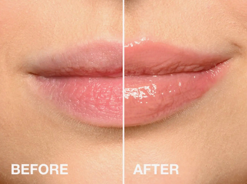 Nude lip gloss with plumper